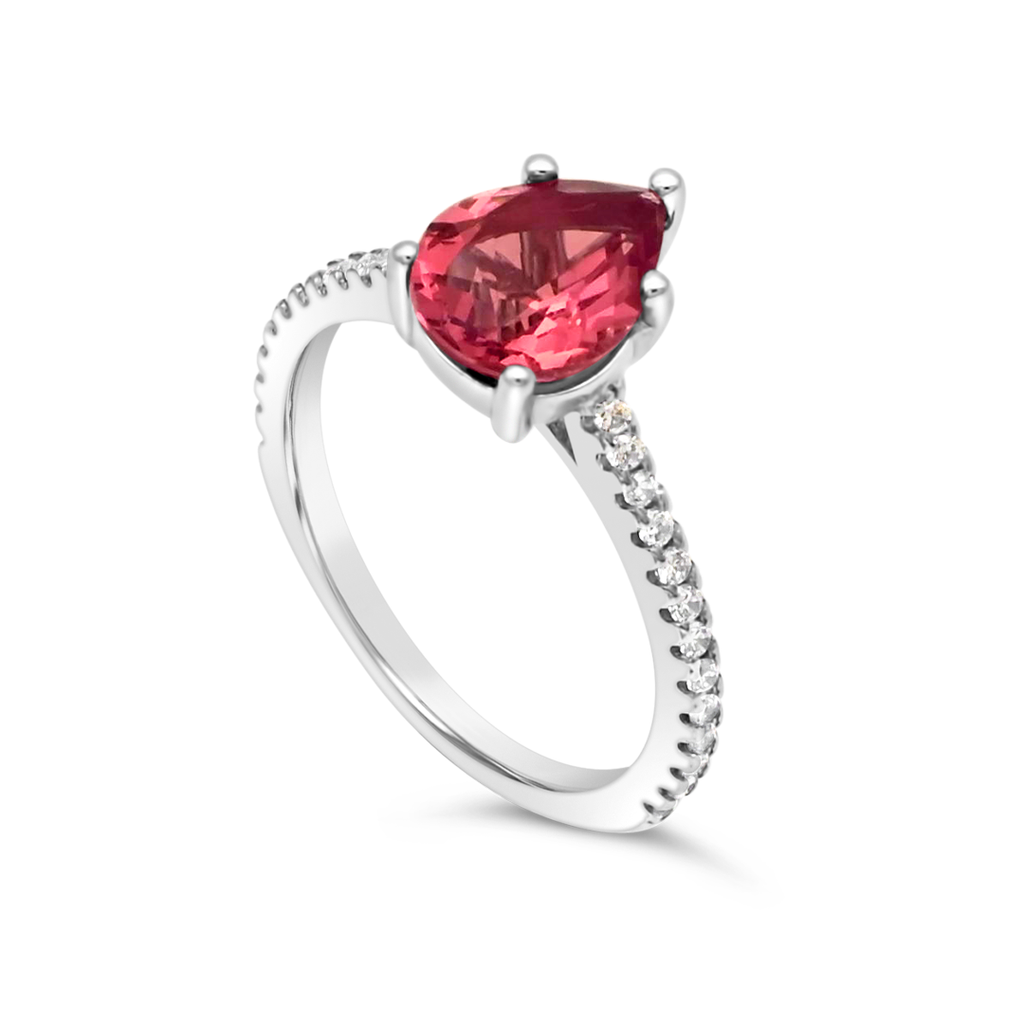 COLORED PEAR STONE SILVER RING – Marly Silver