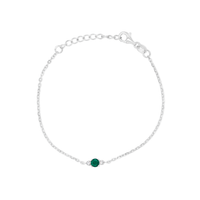 SHINNY GREEN ROUND STONED SILVER SET