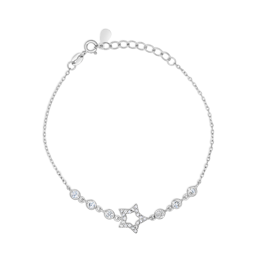 STAR SHAPE SILVER BRACELET