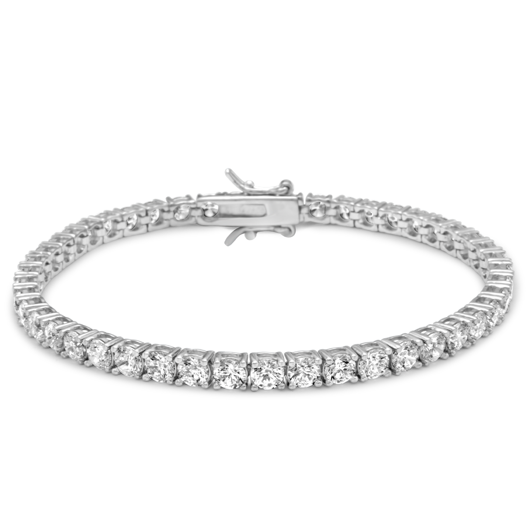 FULL ROUND TENNIS SILVER BRACELET