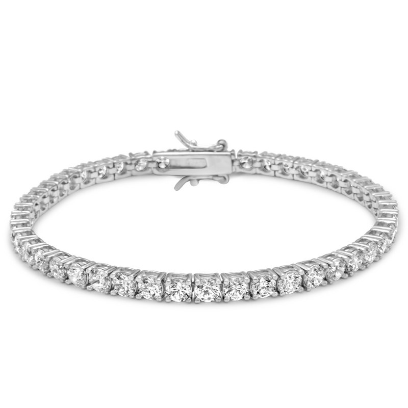 FULL ROUND TENNIS SILVER BRACELET