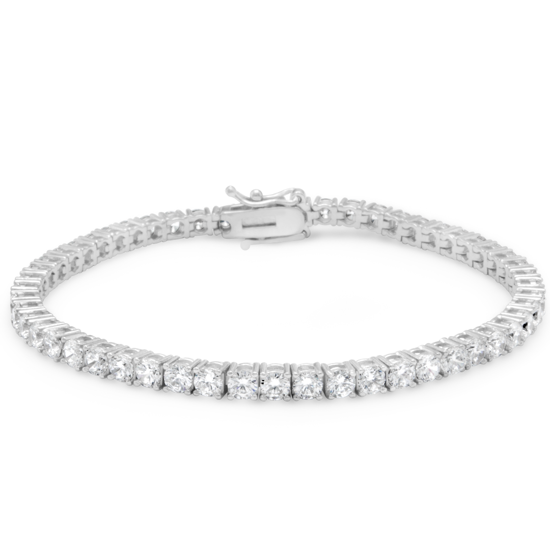 FULL ROUND TENNIS SILVER BRACELET