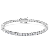 FULL ROUND TENNIS SILVER BRACELET