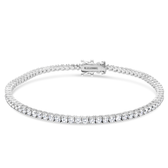 FULL ROUND TENNIS SILVER BRACELET