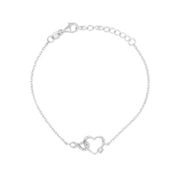 INFINITY HEARTED SILVER BRACELET