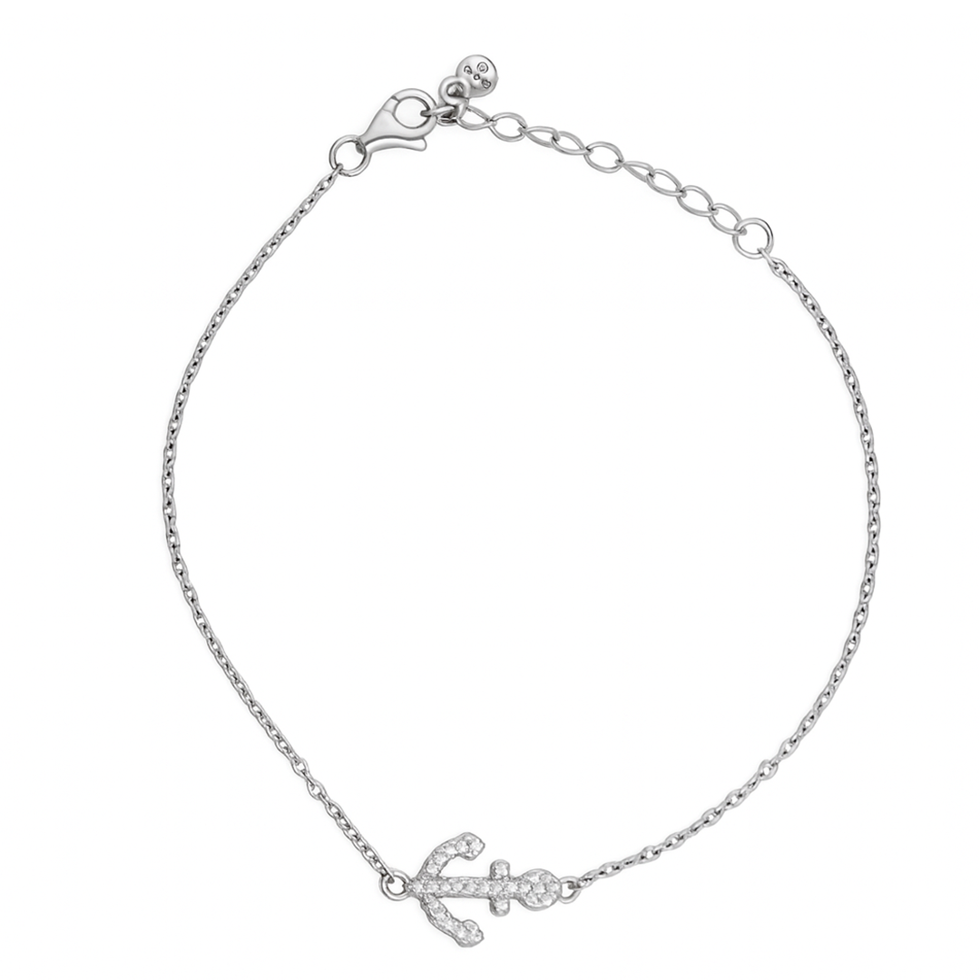 ANCHOR SHAPED SILVER BRACELETE