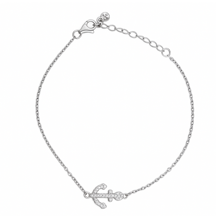 ANCHOR SHAPED SILVER BRACELETE
