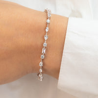 MULTISTONED SILVER BRACELET