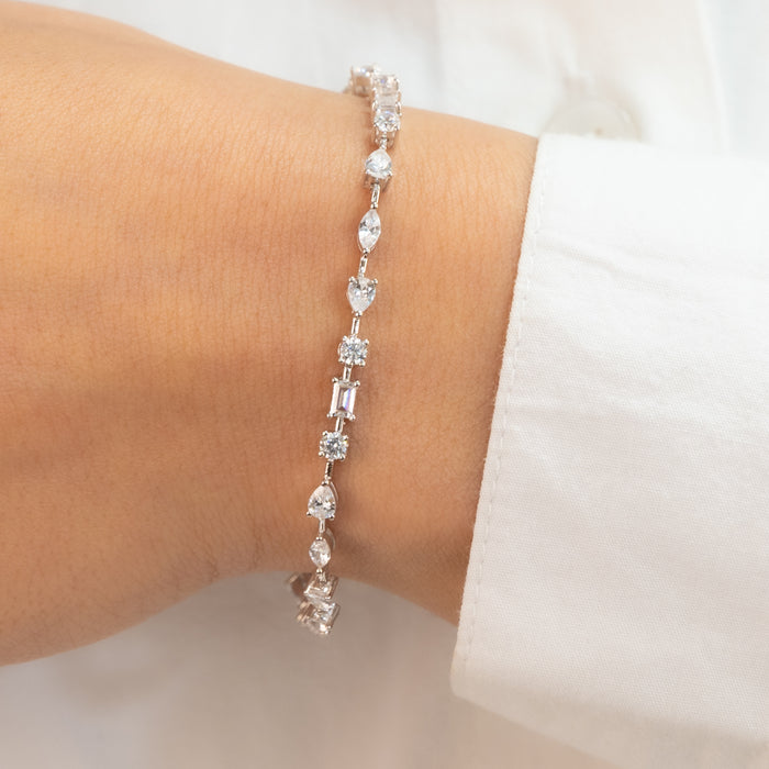 MULTISTONED SILVER BRACELET