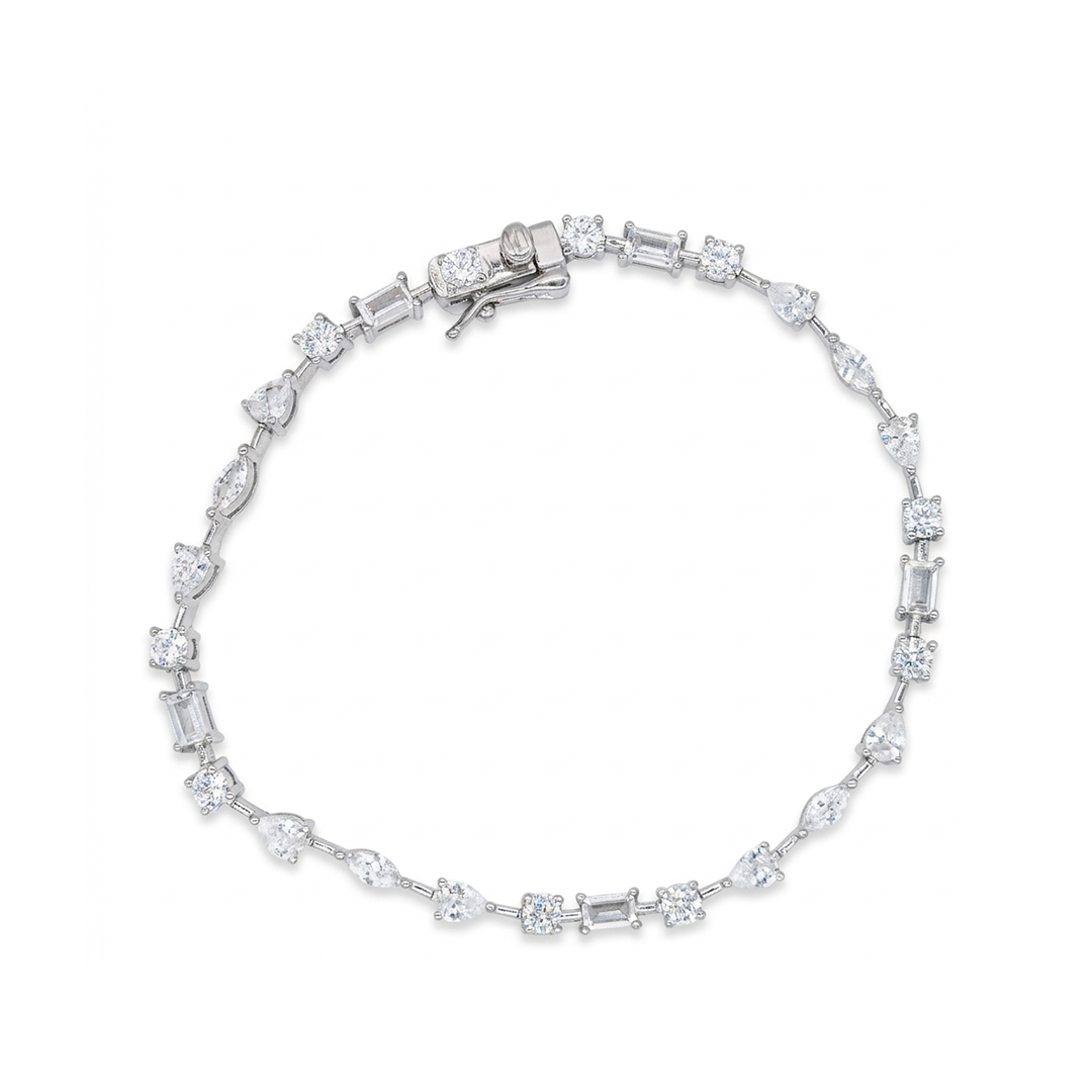 MULTISTONED SILVER BRACELET