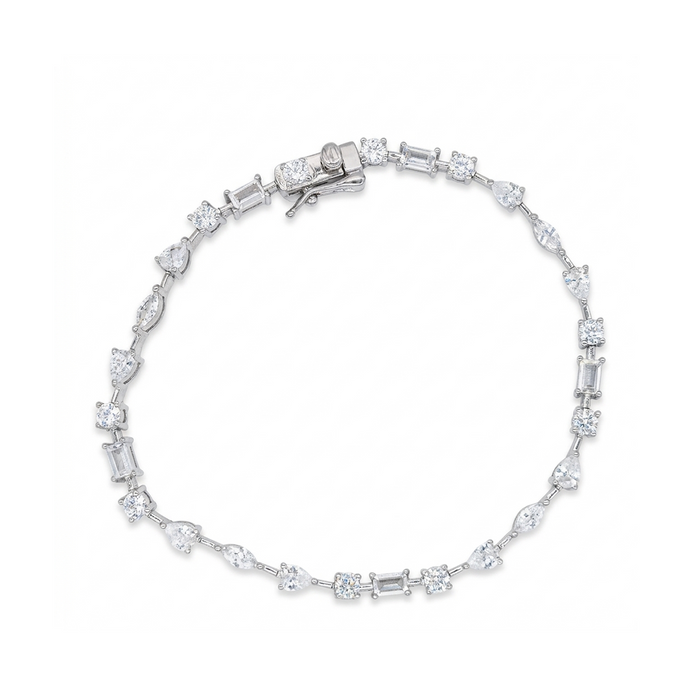 MULTISTONED SILVER BRACELET