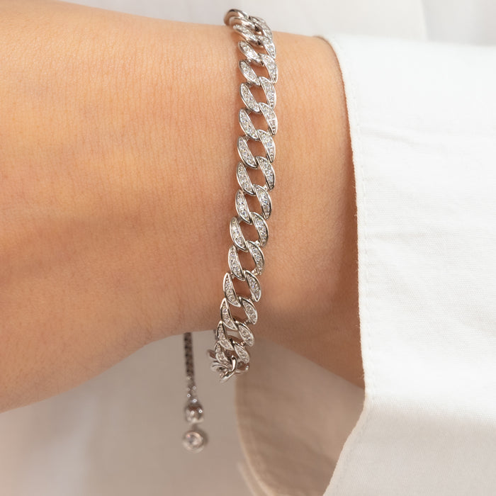 ADJUSTABLE GOURMET SILVER BRACELET