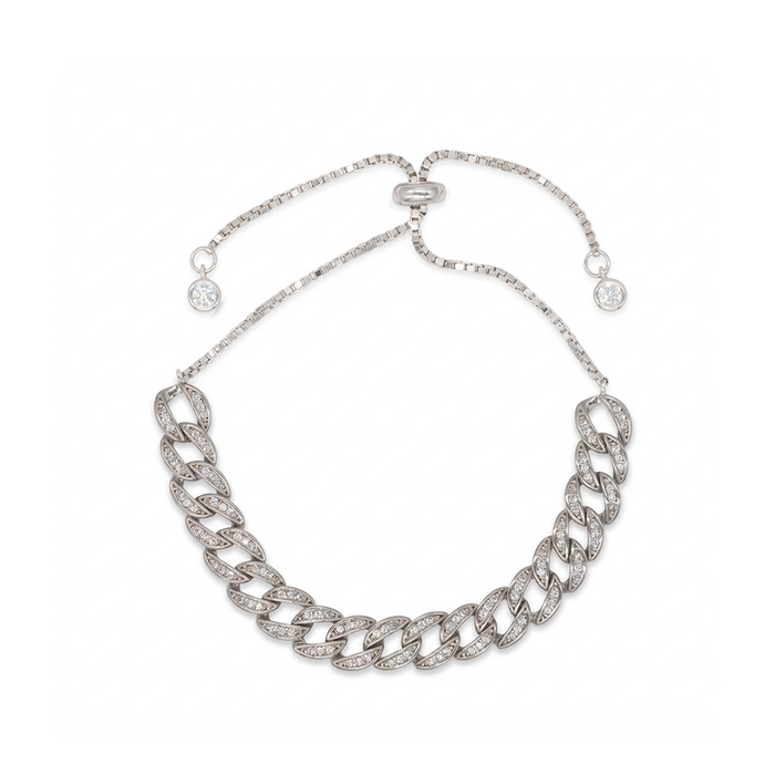 ADJUSTABLE GOURMET SILVER BRACELET