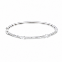 MARQUISE STONED SILVER BANGLE