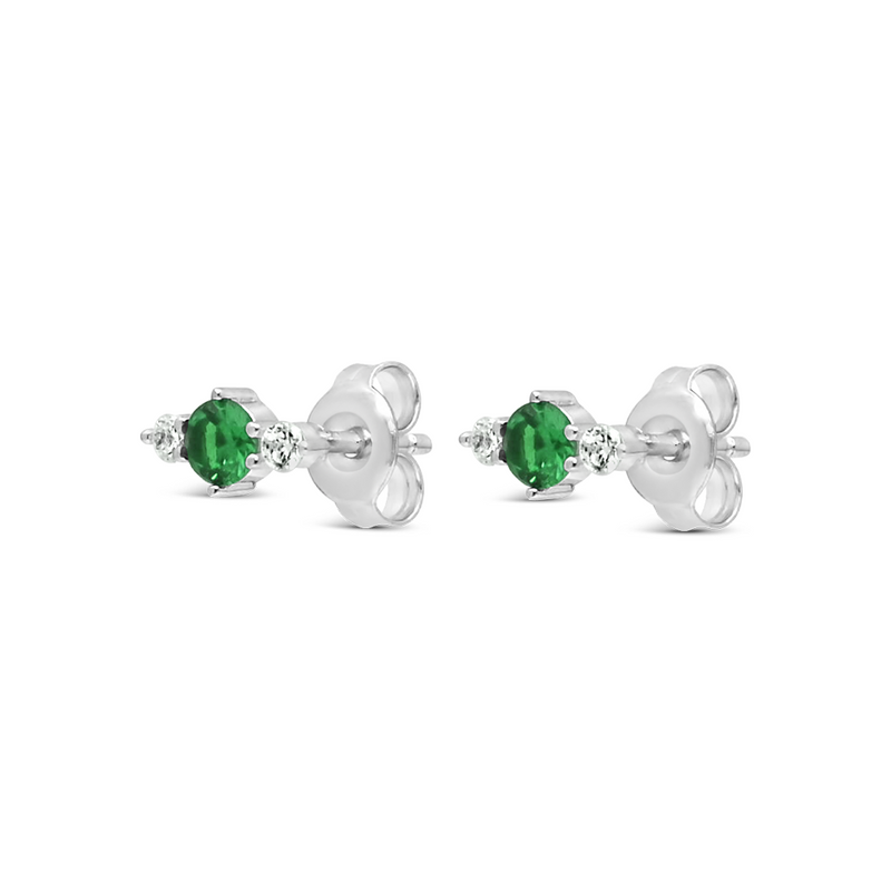 SHINNY GREEN ROUND STONED SILVER SET