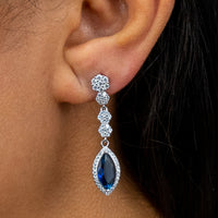 ROYAL MARQUISE STUD SILVER EARRING