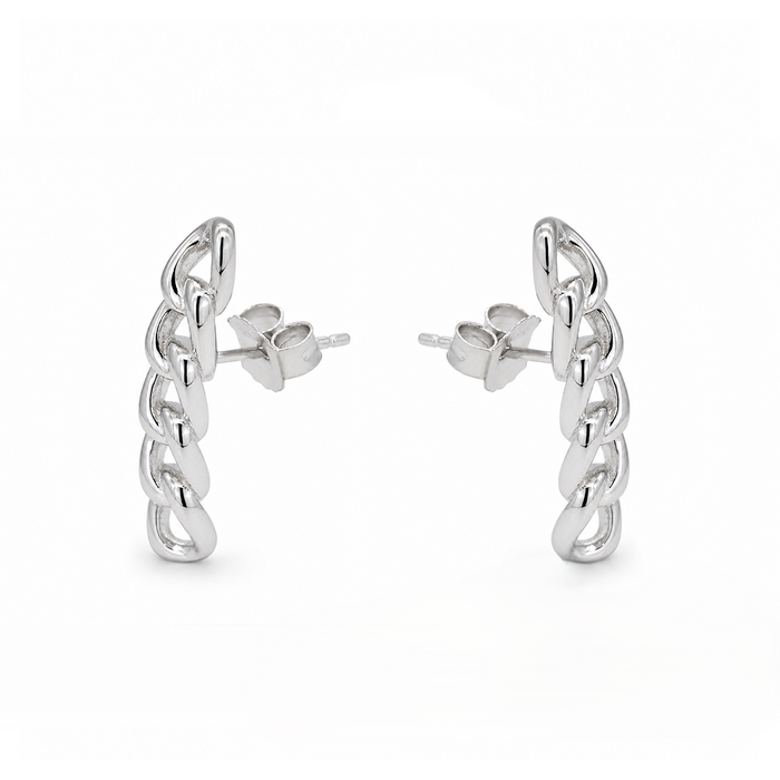 PLAIN GOURMET STUD SILVER BAND