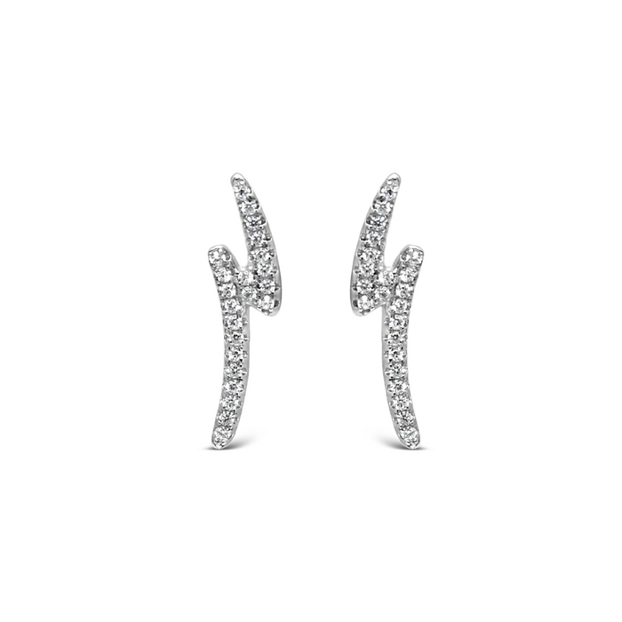 ENERGETIC ( Z ) SHAPE STUD SILVER EARRING