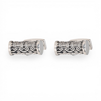 INTRICATE MEN SILVER CUFFLINKS