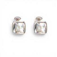 MIRROR WHITE MEN SILVER CUFFLINKS