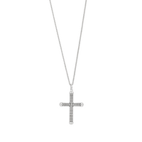 CROSS SHAPE MEN SILVER NECKLACE