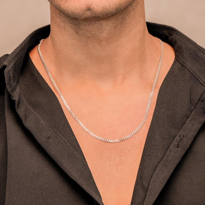 HERITAGE GOURMET CHAIN MEN SILVER NECKLACE