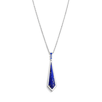 SWORD SHAPE MEN SILVER NECKLACE