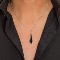 SWORD SHAPE MEN SILVER NECKLACE
