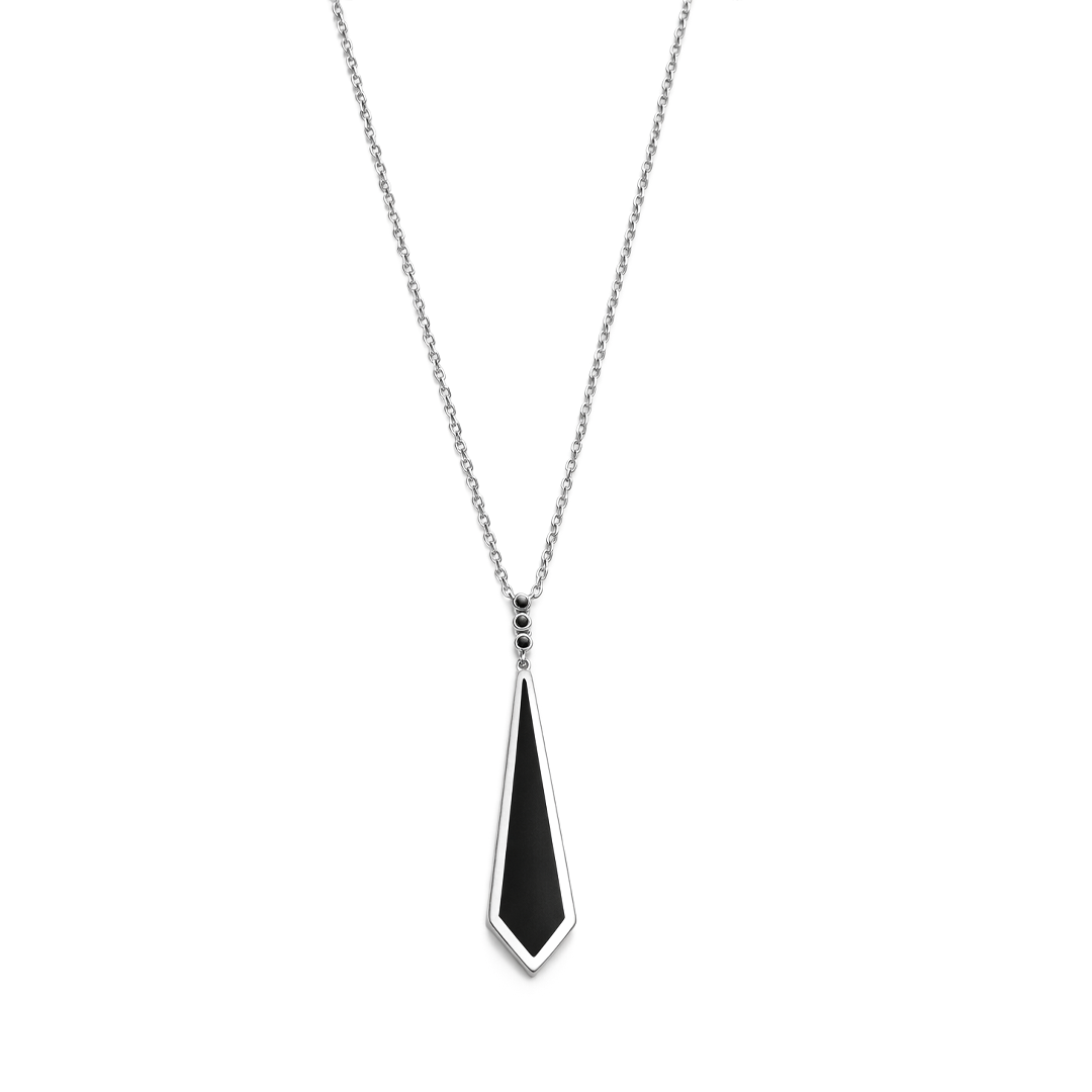 SWORD SHAPE MEN SILVER NECKLACE