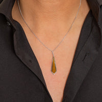 SWORD SHAPE MEN SILVER NECKLACE