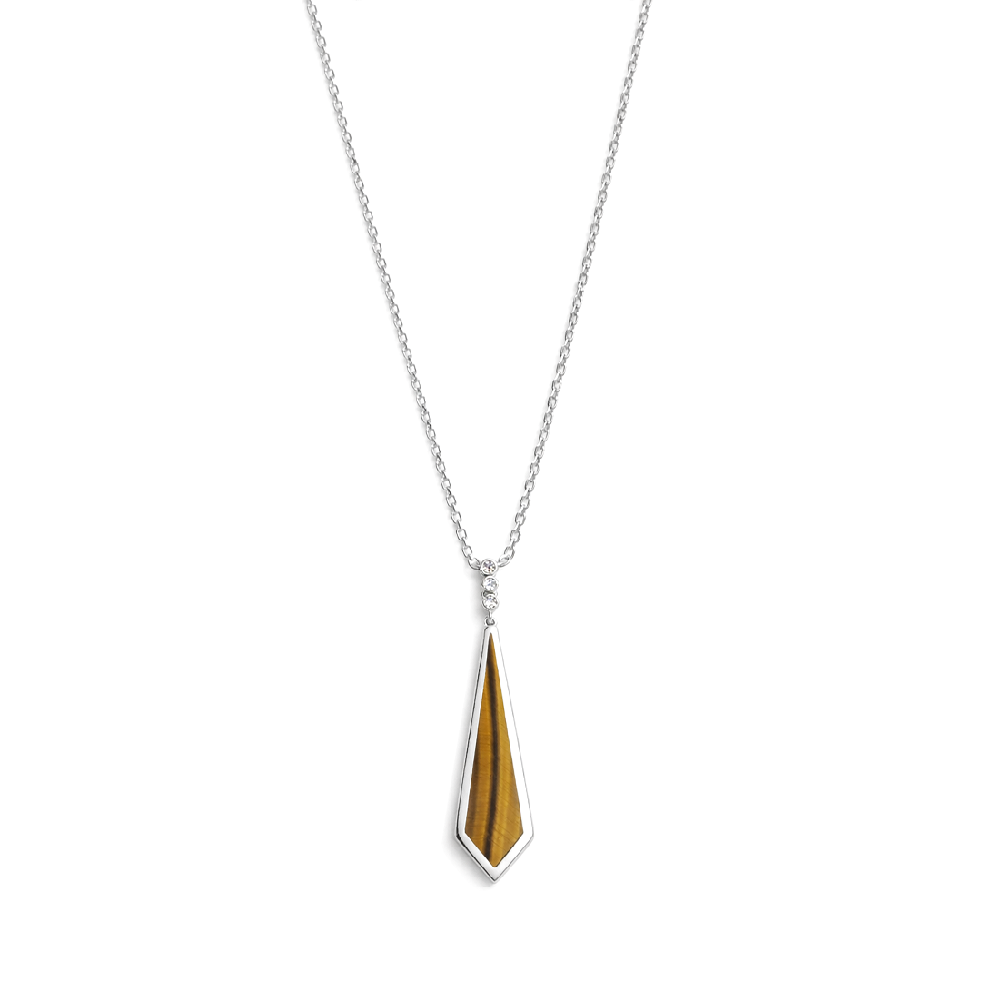 SWORD SHAPE MEN SILVER NECKLACE