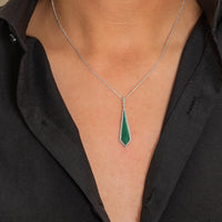 SWORD SHAPE MEN SILVER NECKLACE