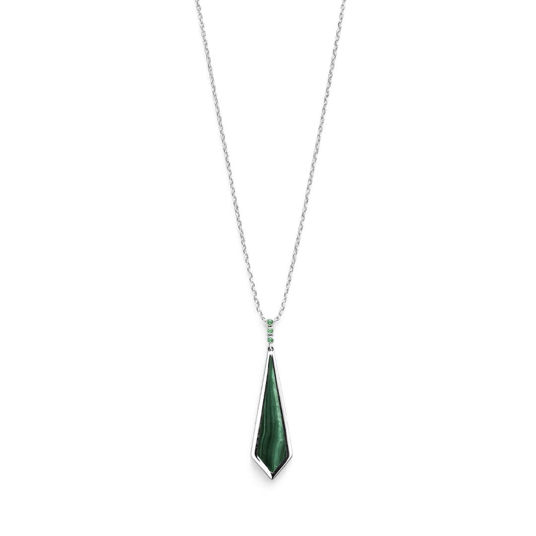SWORD SHAPE MEN SILVER NECKLACE