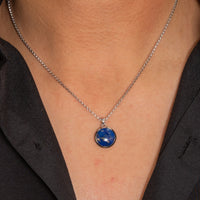 CIRCLE SHAPE MEN SILVER NECKLACE