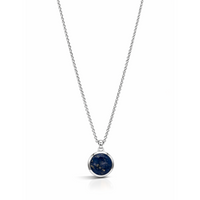 CIRCLE SHAPE MEN SILVER NECKLACE
