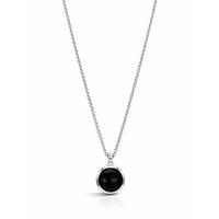 CIRCLE SHAPE MEN SILVER NECKLACE