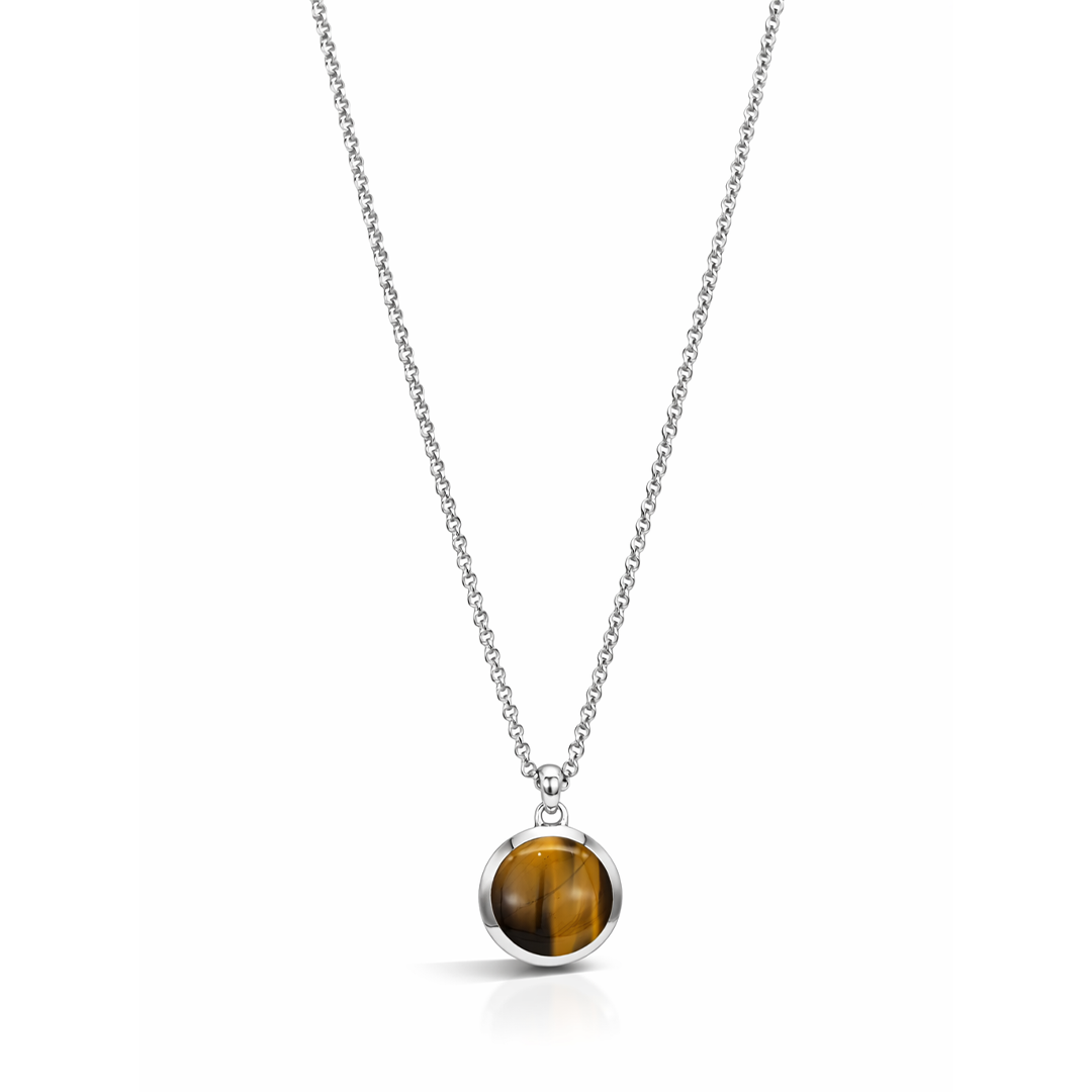 CIRCLE SHAPE MEN SILVER NECKLACE