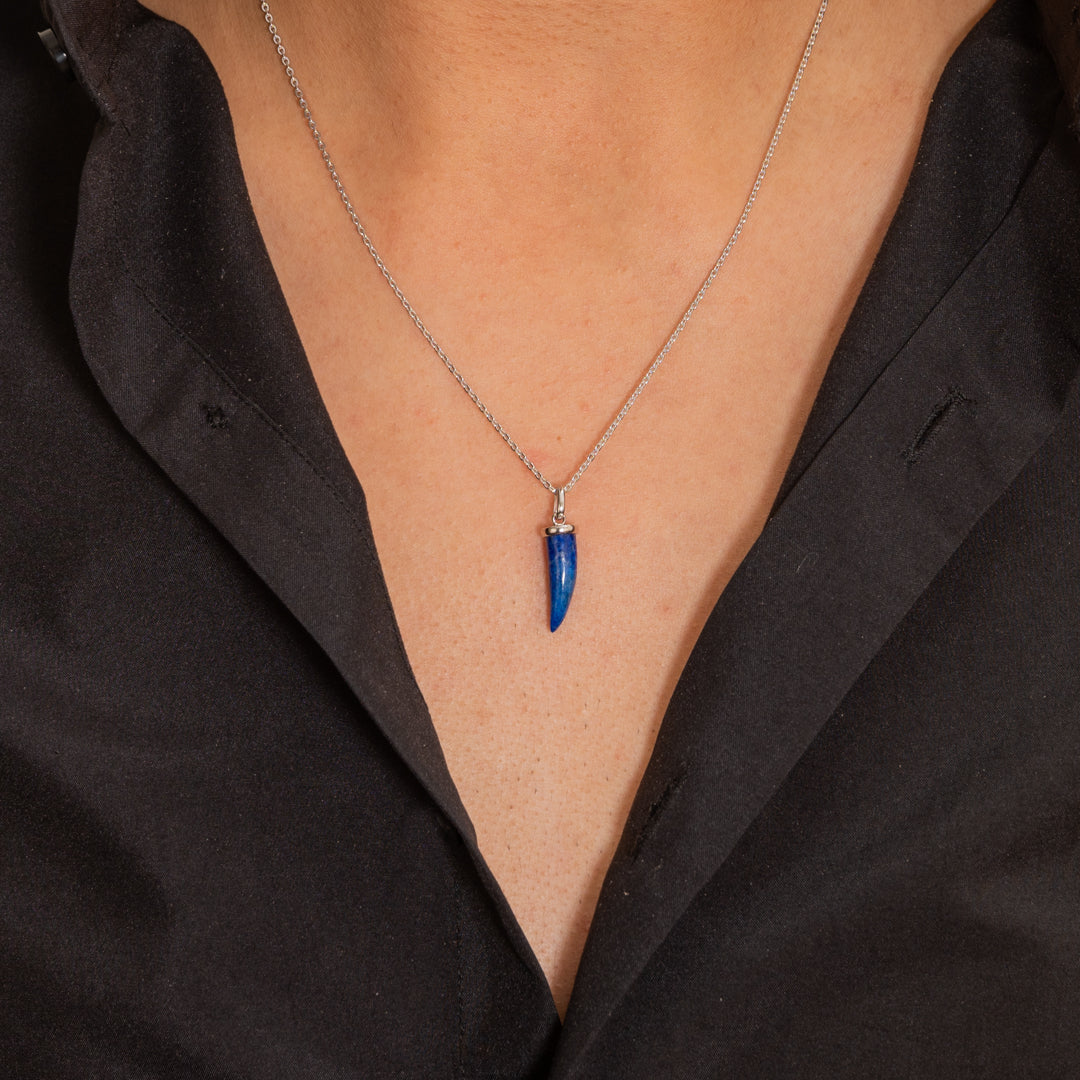 TINY CHROME REBEL MEN SILVER NECKLACE