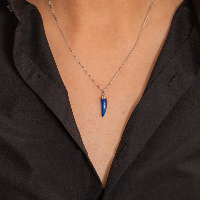 TINY CHROME REBEL MEN SILVER NECKLACE