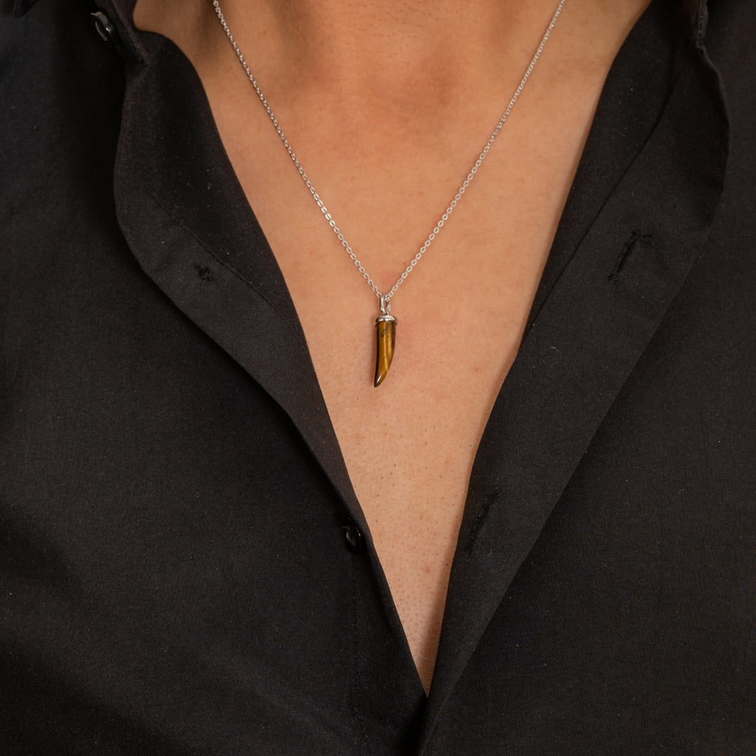 TINY CHROME REBEL MEN SILVER NECKLACE