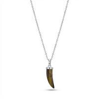 TINY CHROME REBEL MEN SILVER NECKLACE