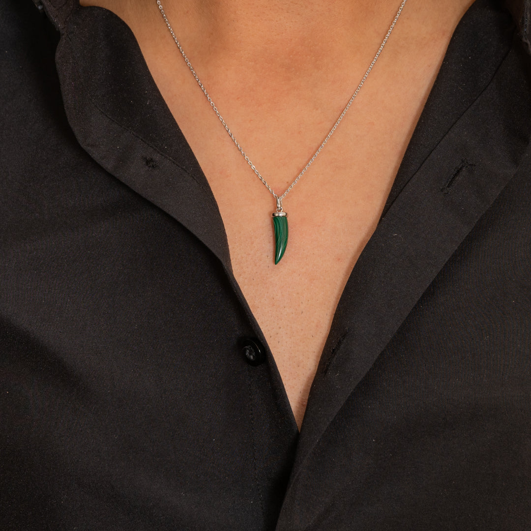 TINY CHROME REBEL MEN SILVER NECKLACE