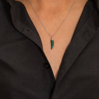 TINY CHROME REBEL MEN SILVER NECKLACE