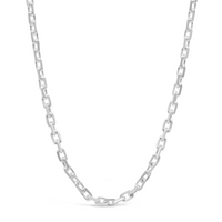 TRENDY CHAIN MEN SILVER NECKLACE