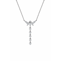 ELEGANT DROP PENDANT SILVER NECKLACE