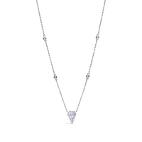 SHARP DIAMOND SHAPED SILVER NECKLACE