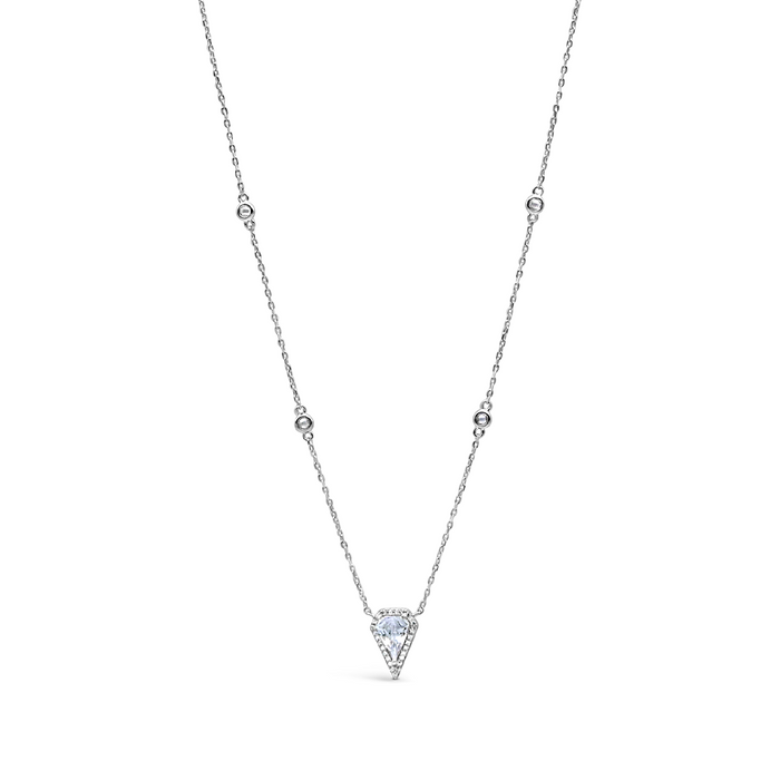 SHARP DIAMOND SHAPED SILVER NECKLACE