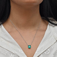 TURQUOISE RADIANT STONED SILVER NECKLACE