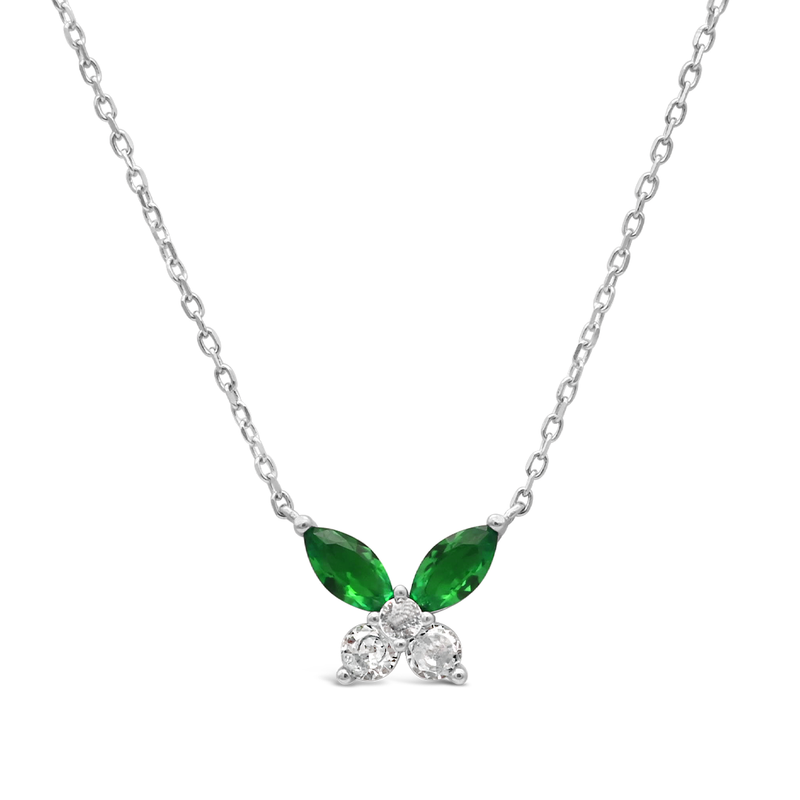 BUTTERFLY SHAPED SILVER NECKLACE