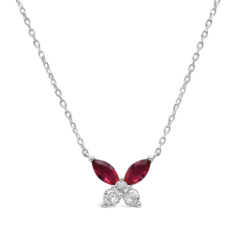 BUTTERFLY SHAPED SILVER NECKLACE